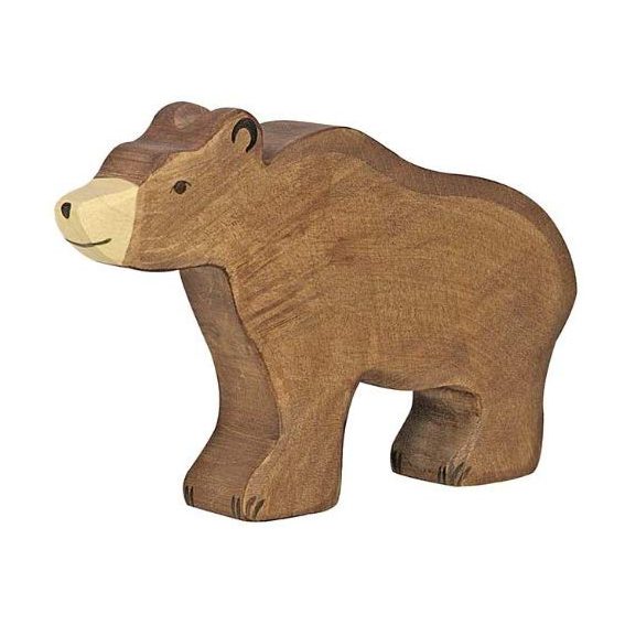 Figura legno grande Orso - Holztiger