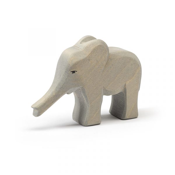 Figura legno Elefante piccolo proboscide giù - Ostheimer