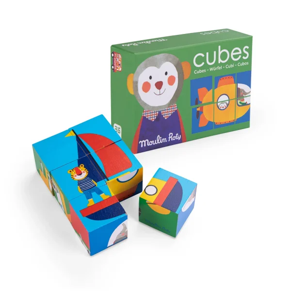 Gioco Puzzle 6 cubi Les Popipop Moulin Roty