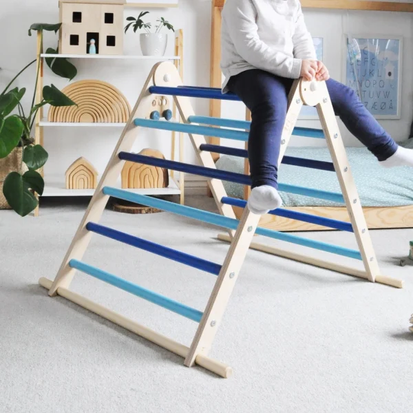 Triangolo Pikler legno blue richiudibile Triclimb