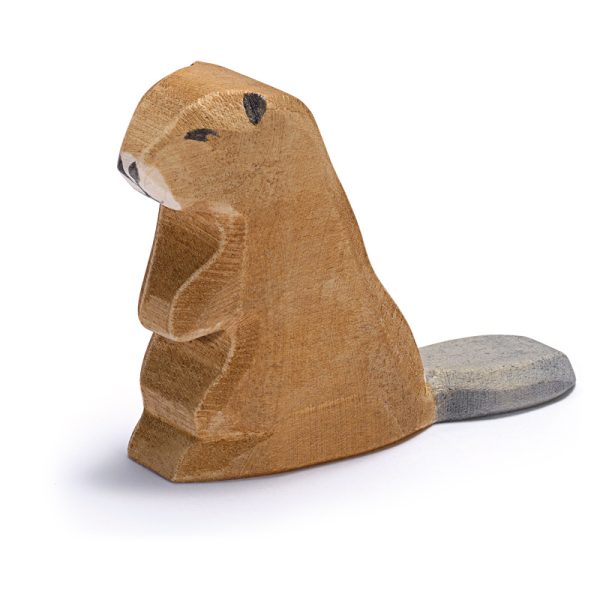 Figura legno castoro seduto - Ostheimer
