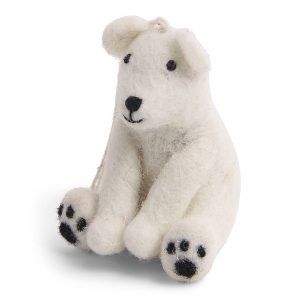 Pendente in feltro orso polare seduto GRY & SIF