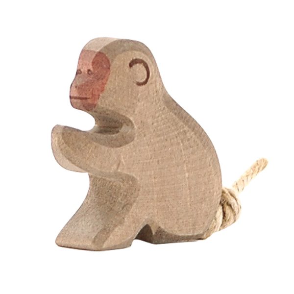 Figura legno Babbuino seduto - Ostheimer
