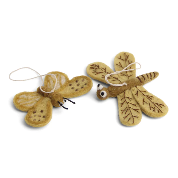 Pendenti in feltro set 2 farfalle gialle GRY & SIF