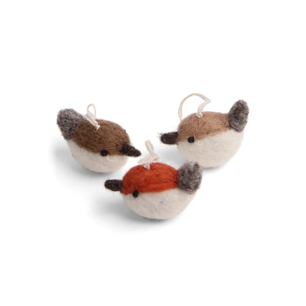 Pendenti in feltro set 3 uccellini GRY & SIF