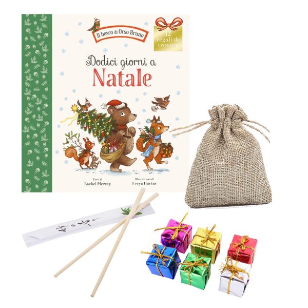 Mini playset Dodici giorni a Natale 12 regali da trovare + 12 pacchetti
