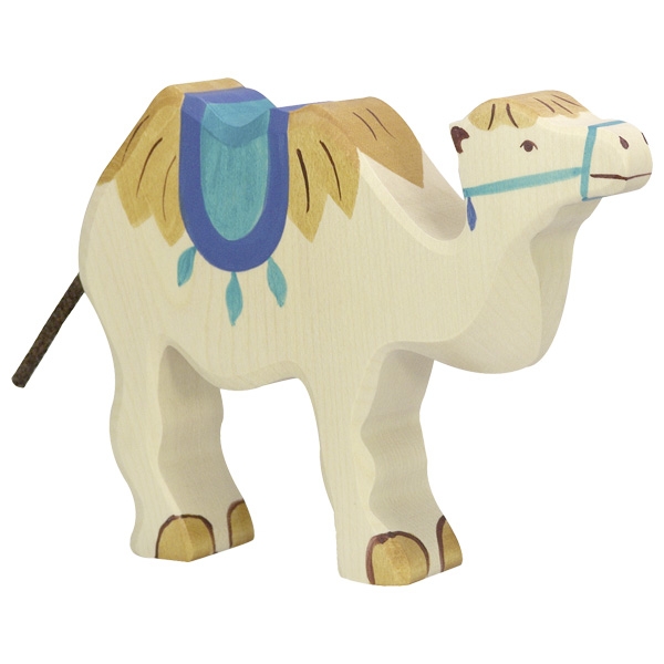 Figura legno Cammello sellato - Holztiger