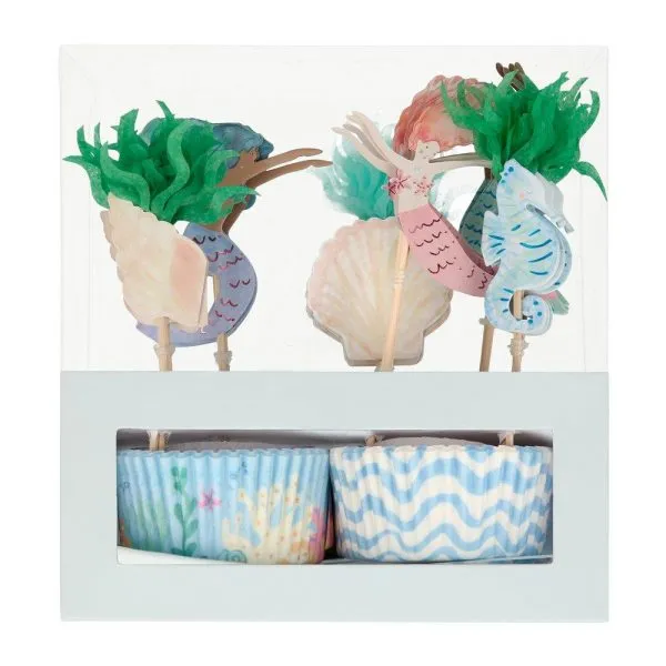 Mermaids cupcake kit MeriMeri