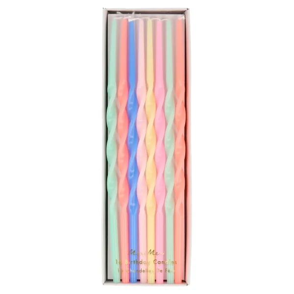 Set 16 candele Long Mixed Twisted MeriMeri