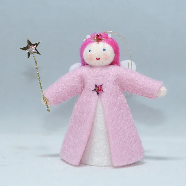 Figura Waldorf Fata rosa da appendere Ambro-dolls