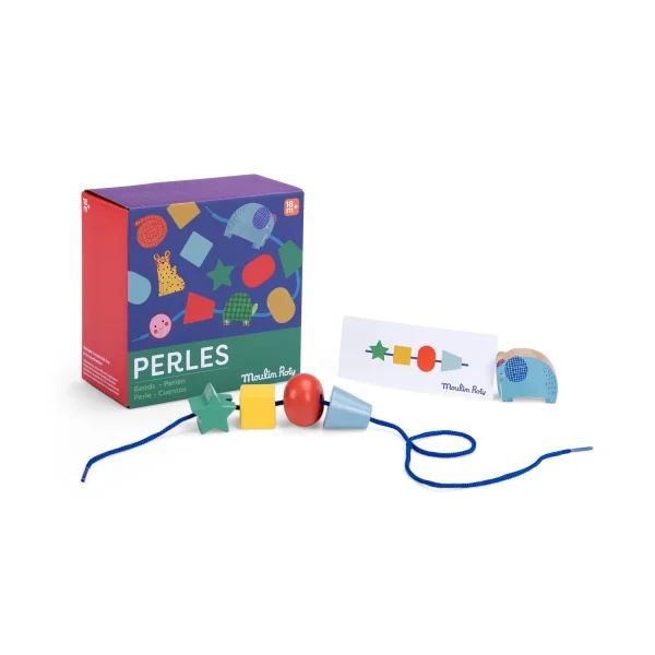 Gioco combinazioni 21 perle da infilare Moulin Roty