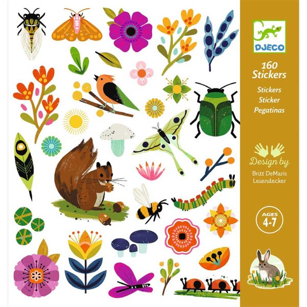 Cartella 160 stickers Garden Djeco