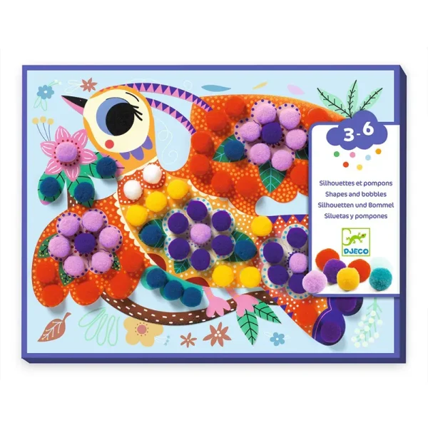 Set artistico POMPOMS COLLAGE - Atelier Djeco