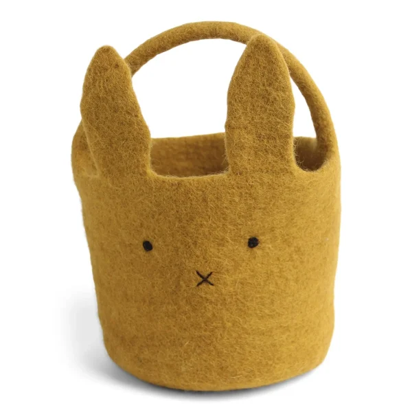 Cestino in feltro Bunny Basket ocra GRY & SIF