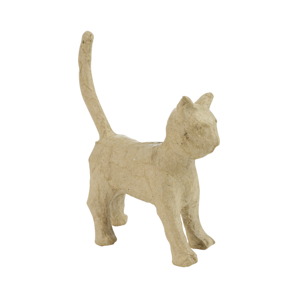 Figura GATTO di cartapesta da decorare Decopatch