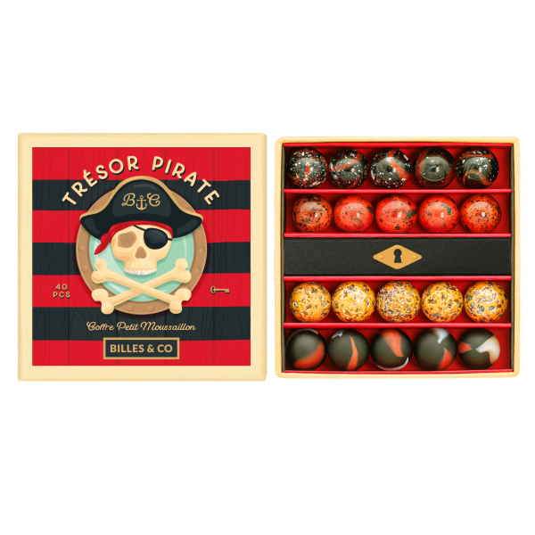 Scatola mini biglie Pirate Treasure Billes & co