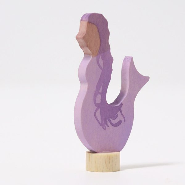 Figura decorativa legno sirena lilla Grimm's
