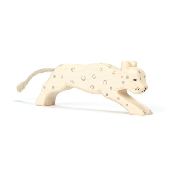 Figura legno leopardo delle nevi - Ostheimer
