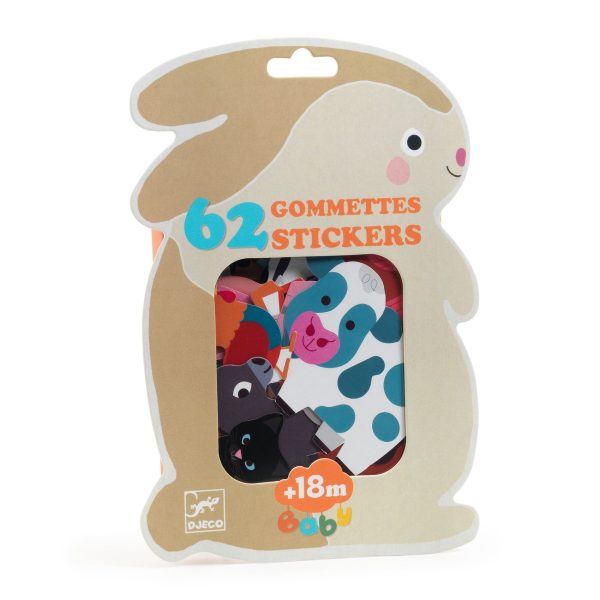 Primi adesivi BIG STICKERS Fattoria Djeco