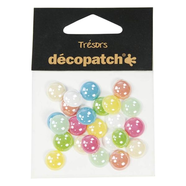 Set 24 sassi craft pastello 1 cm Decopatch