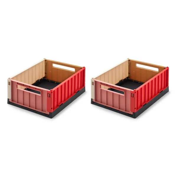Set 2 contenitori giochi impilabili M Multi mix LIEWOOD