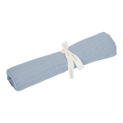 Telo di mussola blue 120x120 Little Dutch