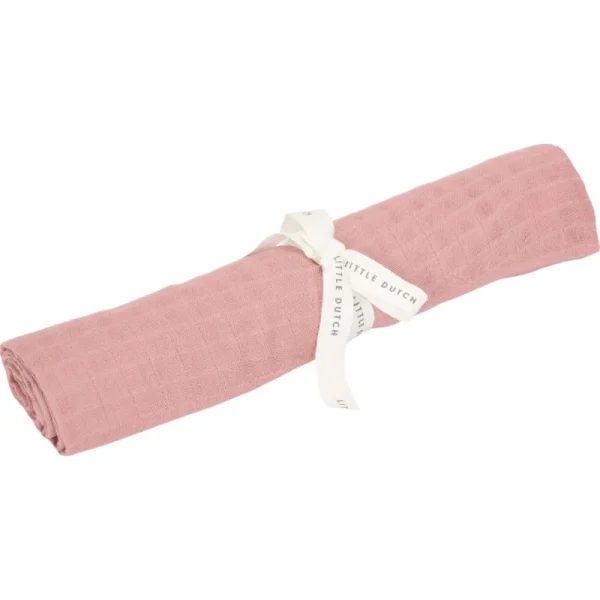 Telo di mussola rose 120x120 Little Dutch
